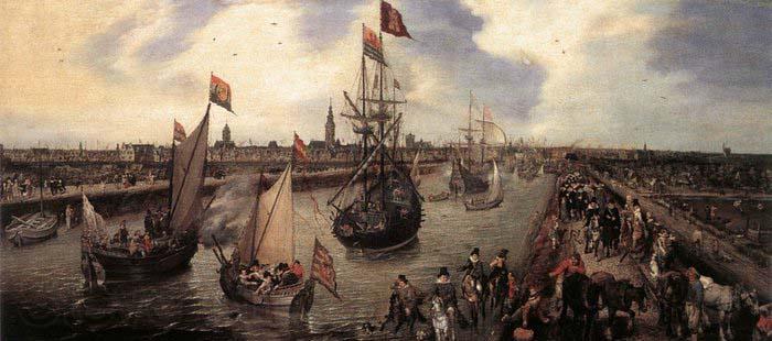 Adriaen Pietersz Vande Venne The Harbour of Middelburg Norge oil painting art